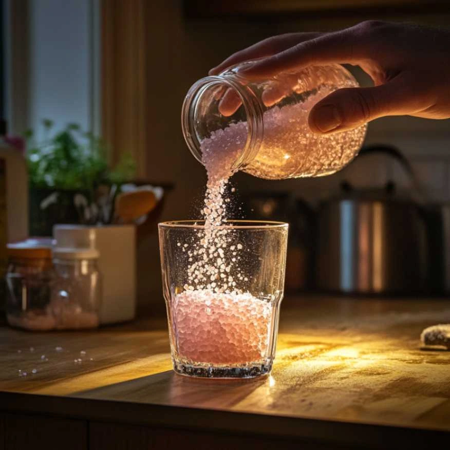 man preparing salt trick for men in bed recipe